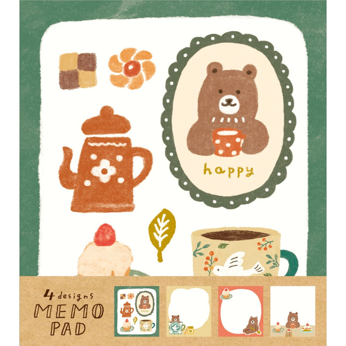 Winter Series Memo Pad - Coffee & Bear