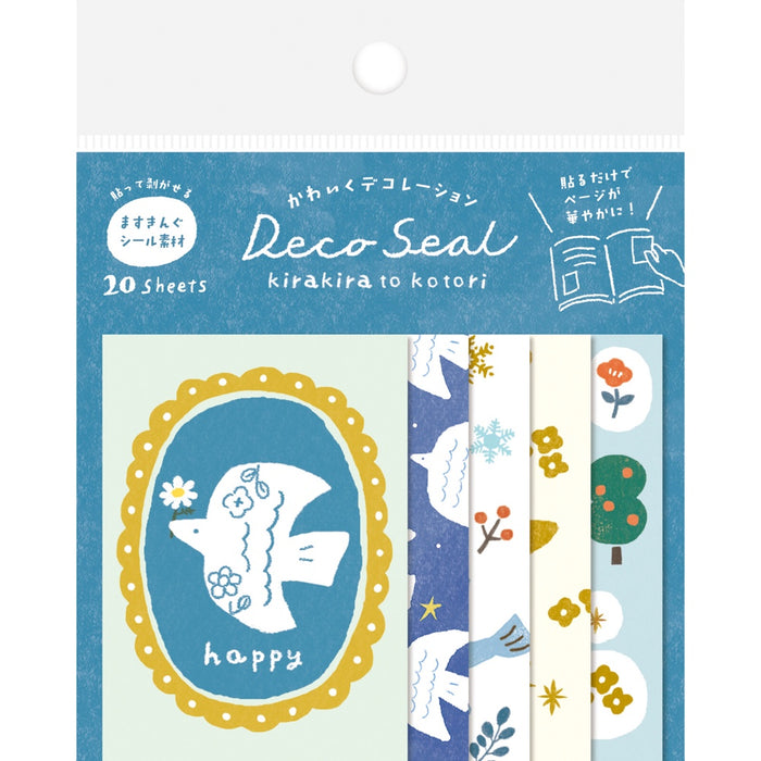 Winter Series Notebook Deco Stickers - Blue Bird