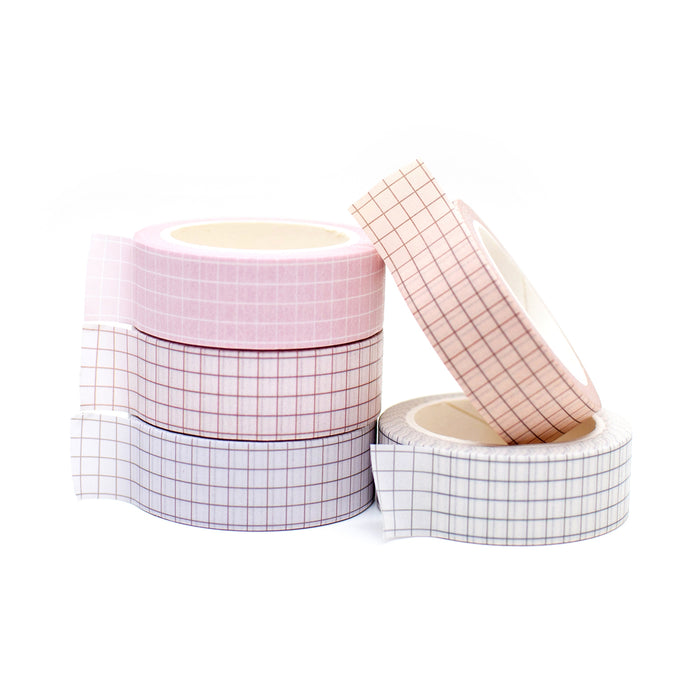 Neutral Grid Washi Tapes - Set A