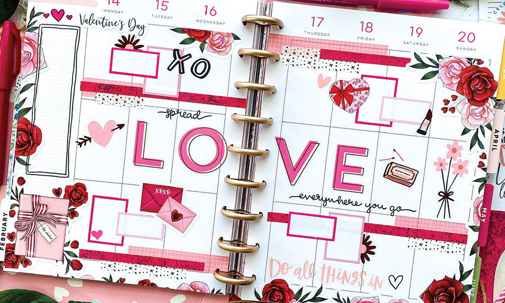 Guest Blogger: Valentine's Day spread from Planning with Emily