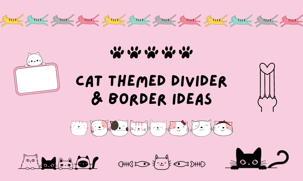 Cat Themed Divider & Border Ideas for your Bullet Journal | WashiGang Blog