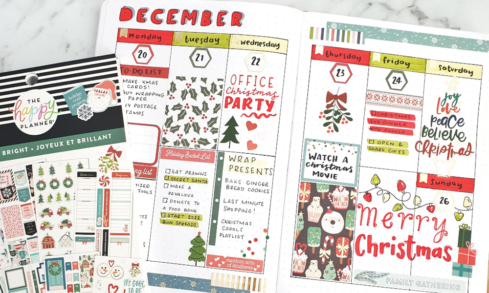 Guest Blogger: A Merry #BUJO Christmas with Rox Paper Stickers!
