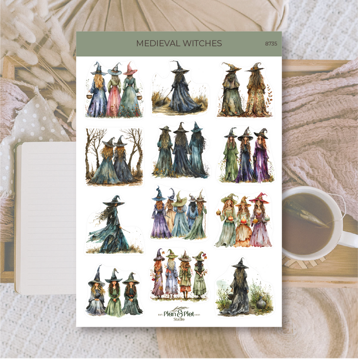 Medieval Witches Sticker Sheet