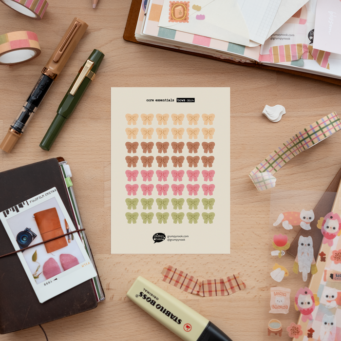 Core Essentials Sticker Sheet - Bows
