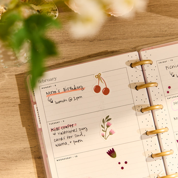 The Happy Planner 2026-2027 'Floral Embrace' MINI 12-Month Planner - Horizontal Layout