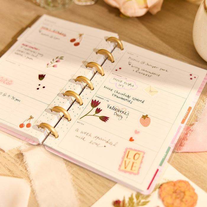 The Happy Planner 2026-2027 'Floral Embrace' MINI 12-Month Planner - Horizontal Layout