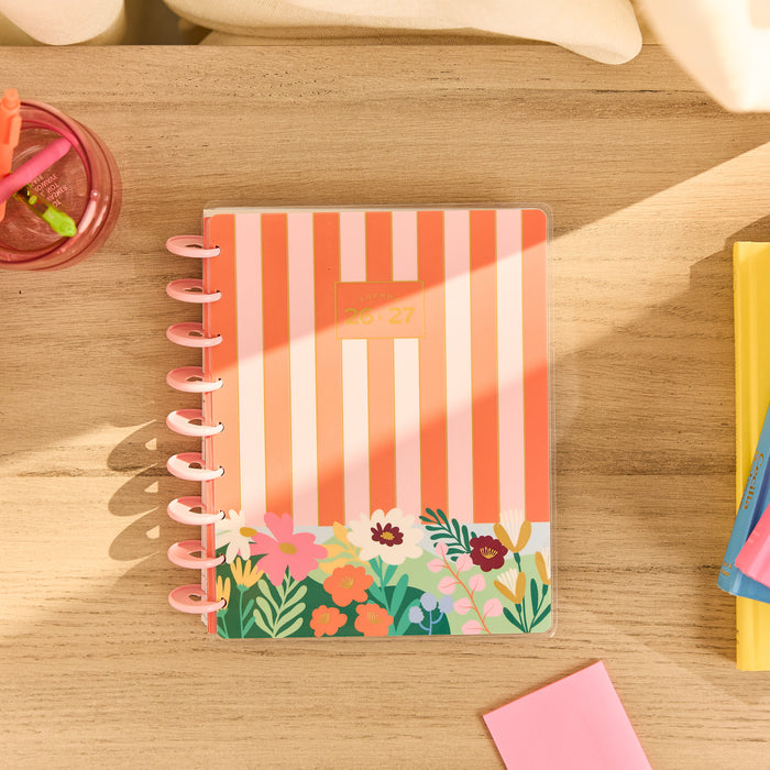 The Happy Planner 2026-2027 'Colour Beat Stripes' CLASSIC 12-Month Planner - Horizontal Layout