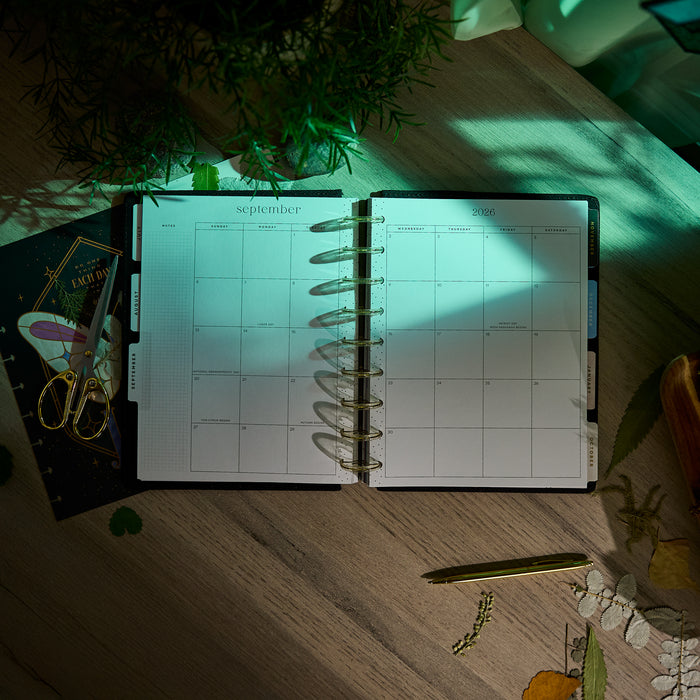 The Happy Planner 2026-2027 SPECIALTY 'Tinted Mosaic' CLASSIC 12-Month Planner - Dashboard Layout