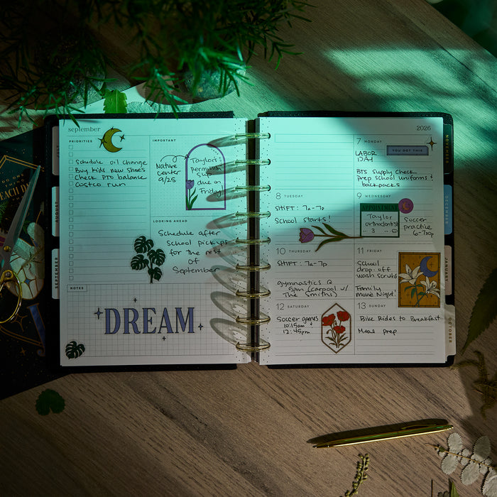 The Happy Planner 2026-2027 SPECIALTY 'Tinted Mosaic' CLASSIC 12-Month Planner - Dashboard Layout