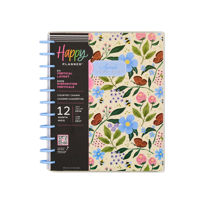 The Happy Planner 2026-2027 'Country Charm' BIG 12-Month Planner - Vertical Layout