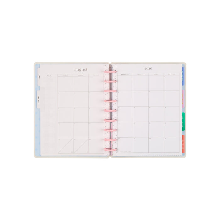 The Happy Planner 2026-2027 'Colour Beat Stripes' CLASSIC 12-Month Planner - Horizontal Layout