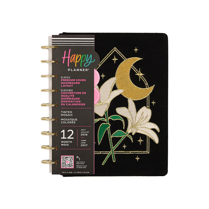 The Happy Planner 2026-2027 SPECIALTY 'Tinted Mosaic' CLASSIC 12-Month Planner - Dashboard Layout