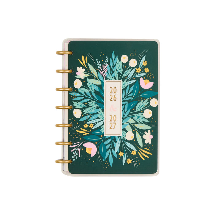 The Happy Planner 2026-2027 'Floral Embrace' MINI 12-Month Planner - Horizontal Layout