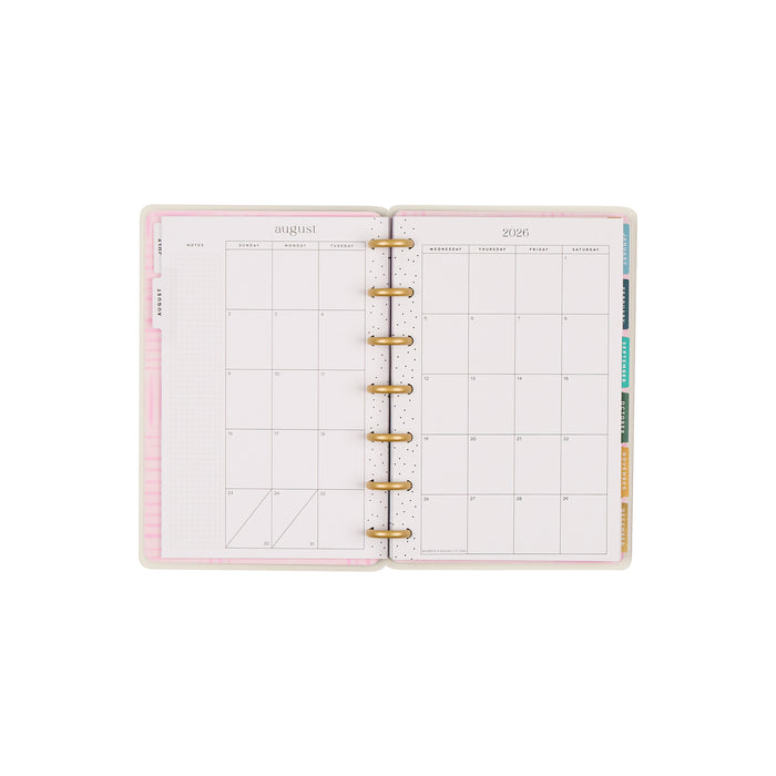 The Happy Planner 2026-2027 'Floral Embrace' MINI 12-Month Planner - Horizontal Layout