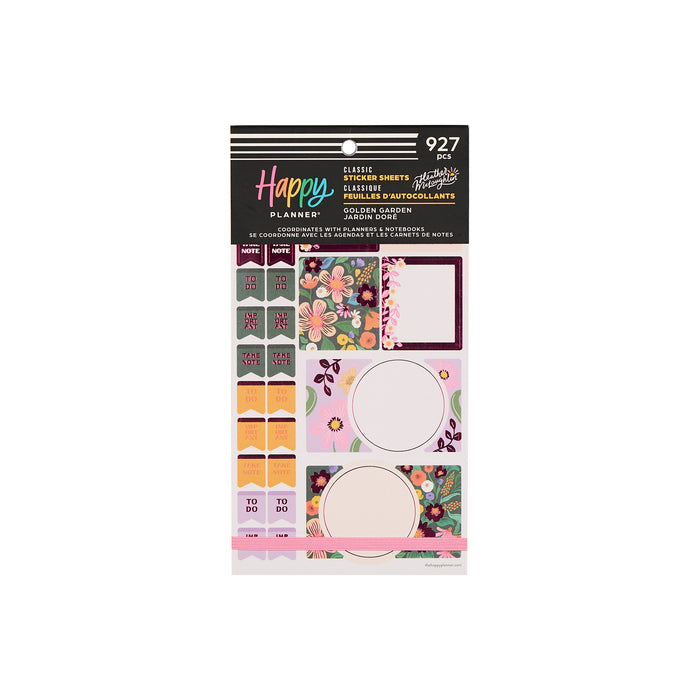 The Happy Planner CLASSIC Value Pack Stickers - Golden Garden - 30 Sheets