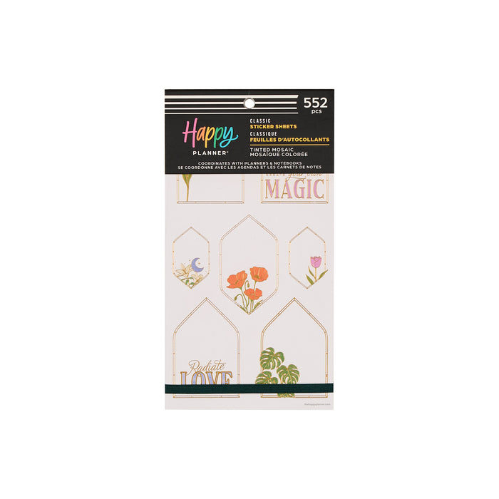 The Happy Planner CLASSIC Value Pack Stickers - Tinted Mosaic - 30 Sheets