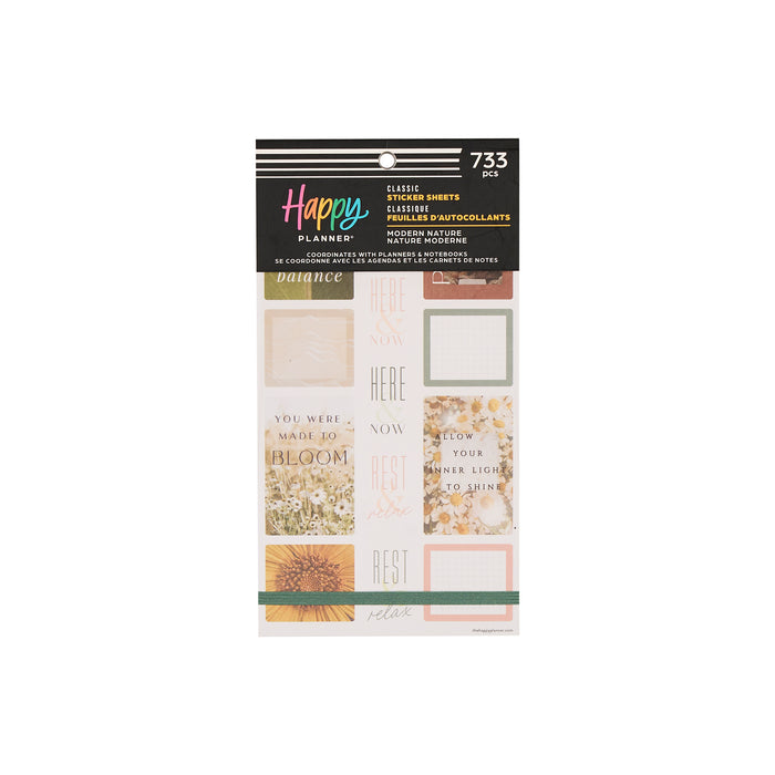 The Happy Planner CLASSIC Value Pack Stickers - Modern Nature - 30 Sheets