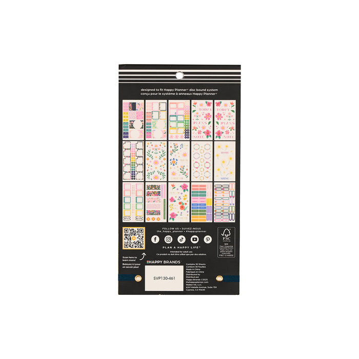 The Happy Planner CLASSIC Value Pack Stickers - Spring Tapestry - 30 Sheets