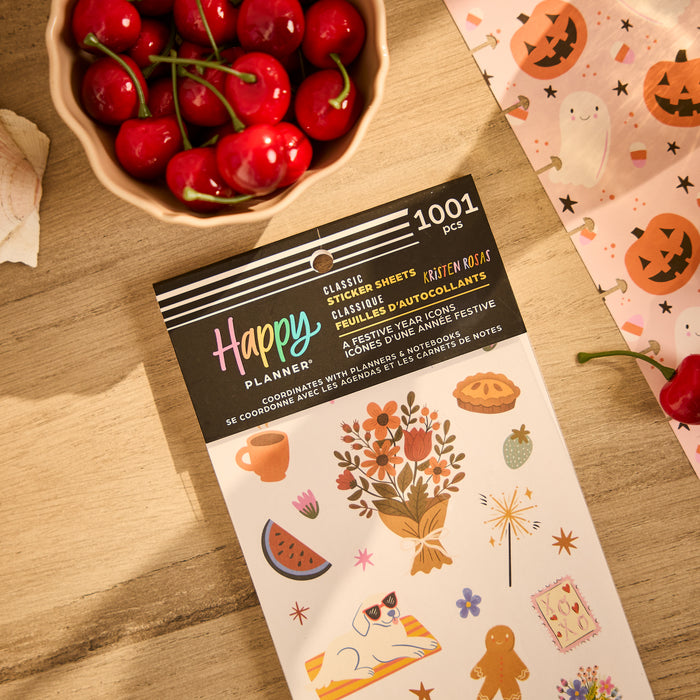 The Happy Planner Value Pack Stickers - A Festive Year Icons - 30 Sheets