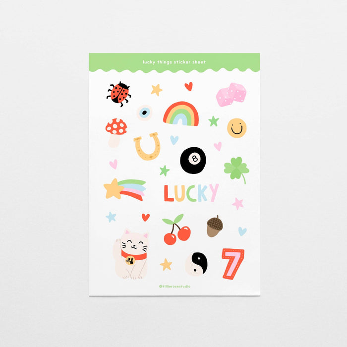 Lucky Things Clear Sticker Sheet