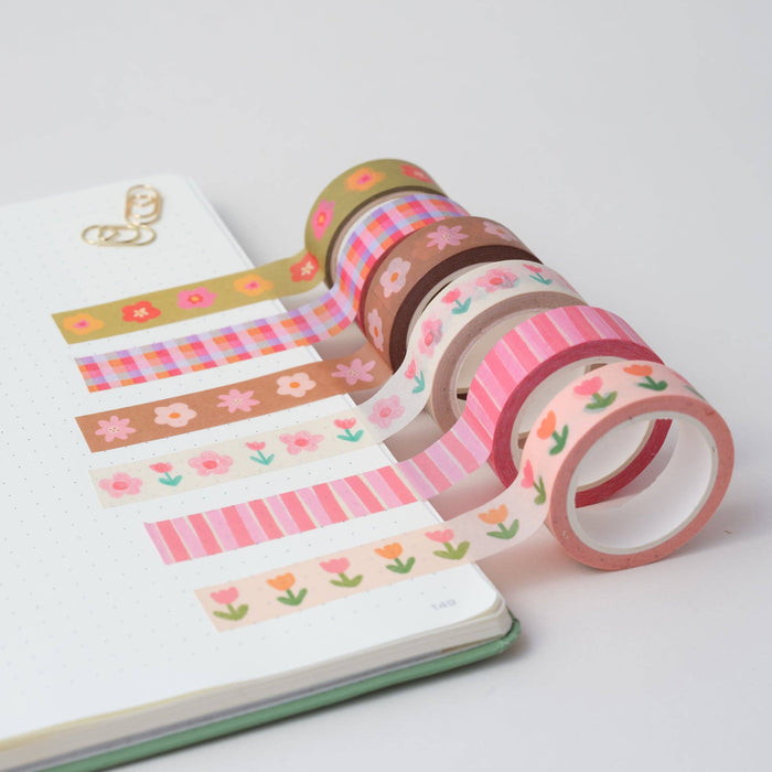 Tulip and Daisies Washi Tape