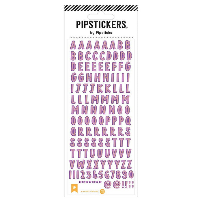 Shades Of Violet Alphabet Stickers