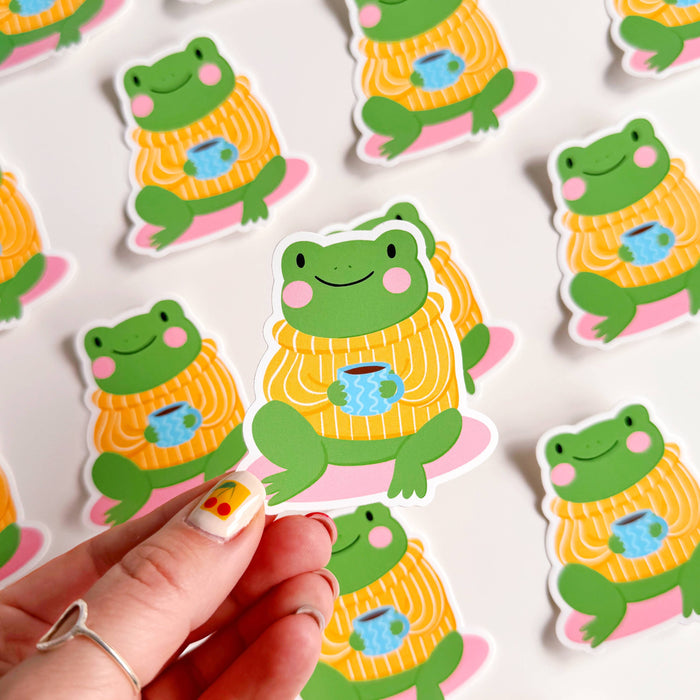 Franklin The Cosy Frog Vinyl Sticker
