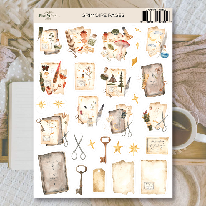 Grimoire Pages Sticker Sheet