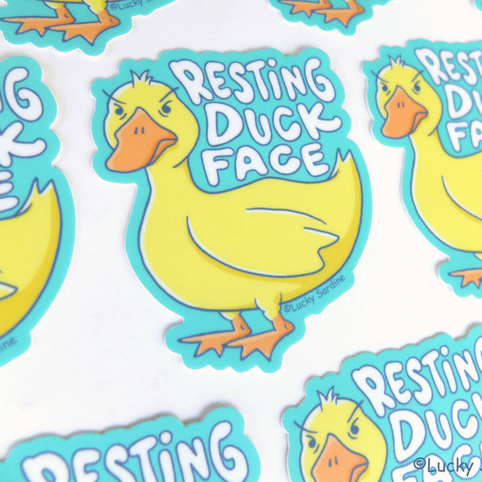 Resting Duck Face Vinyl Sticker