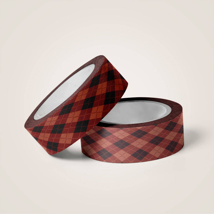 Vintage Academia - Argyle Red - Washi Tape