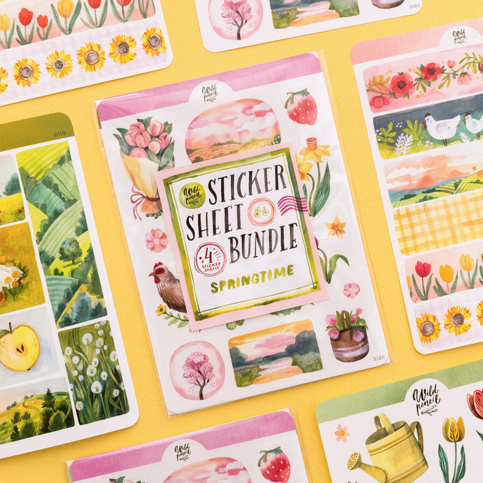 Spring Time Clear Sticker Sticker Sheet Bundle — Springtime — WashiGang