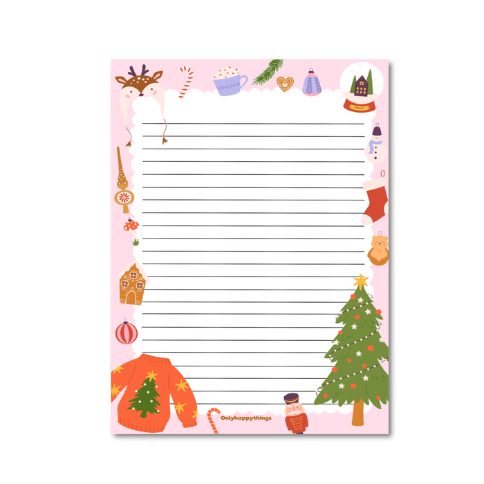 Christmas is Here Double-Sided A5 Notepad