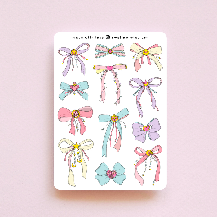 Sticker Sheet - Magical Girl Bows