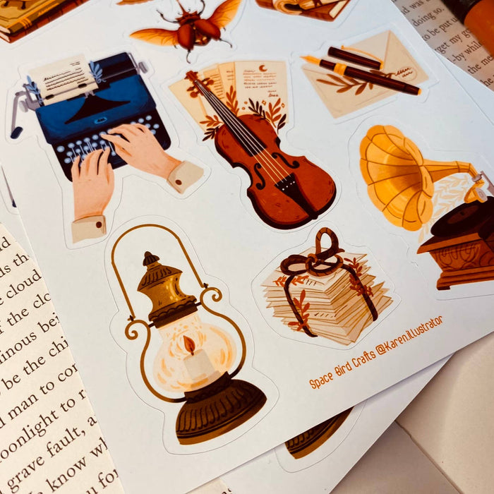 Dark Academia 2 Sticker Sheet