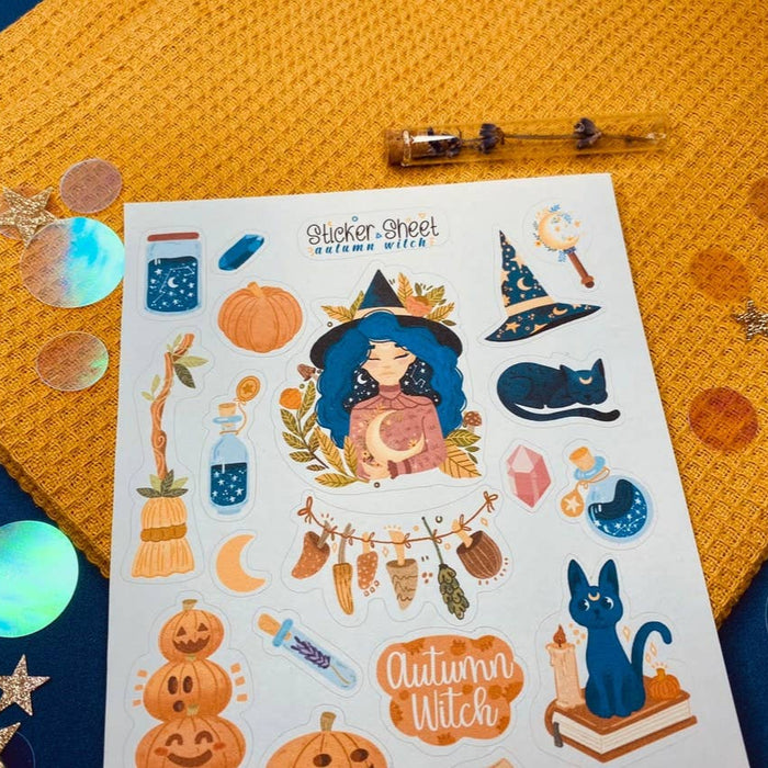Autumn Witch Sticker Sheet
