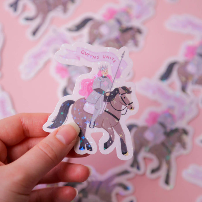 Fantasy Queen Holographic Vinyl Sticker