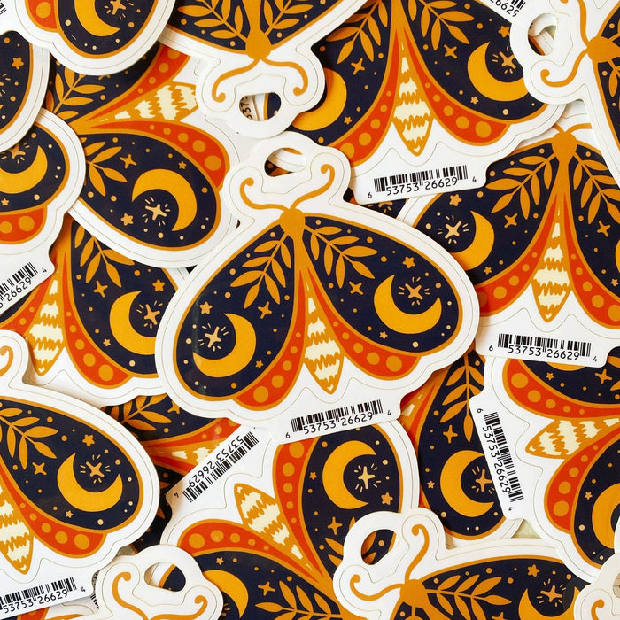 Cosmic Moth Vinyl Sticker