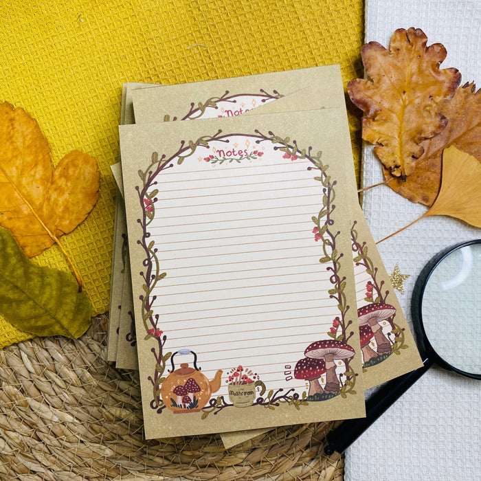 Vintage Mushroom A6 Notepad