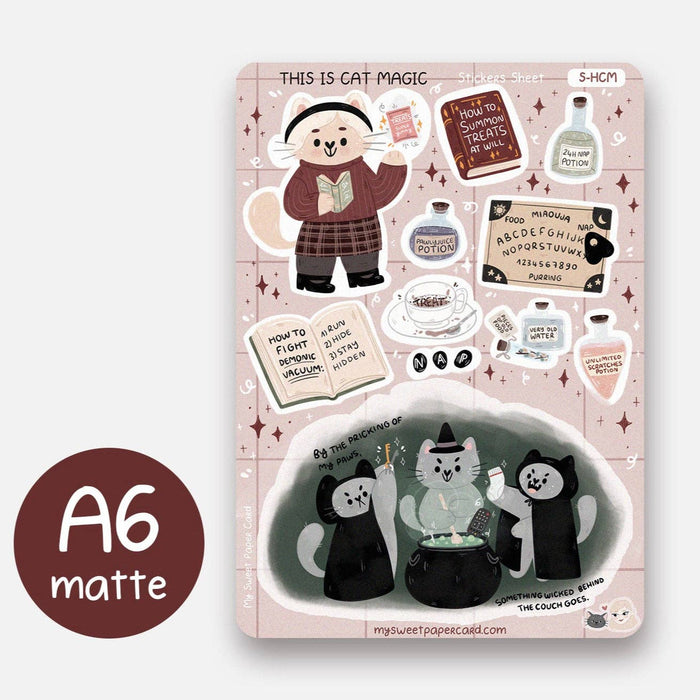 A6 Cat Magic Sticker Sheet