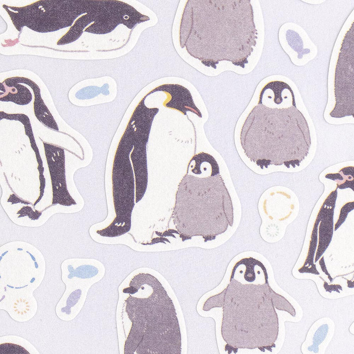 Japanese Paper Stickers - Penguin