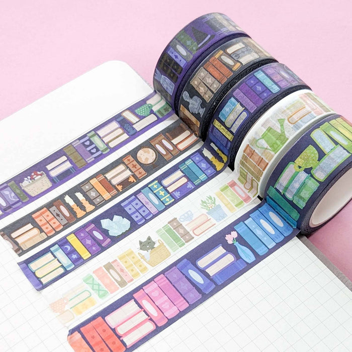 Dark Romance Bookcase Washi Tape