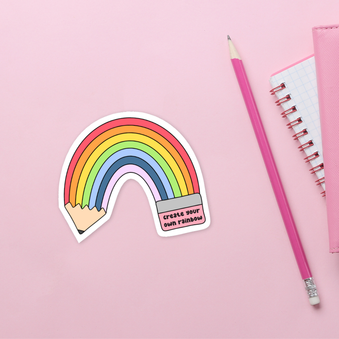 Create Your Own Rainbow Vinyl Sticker