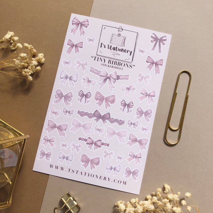Tiny Coquette Ribbons Sticker Sheet