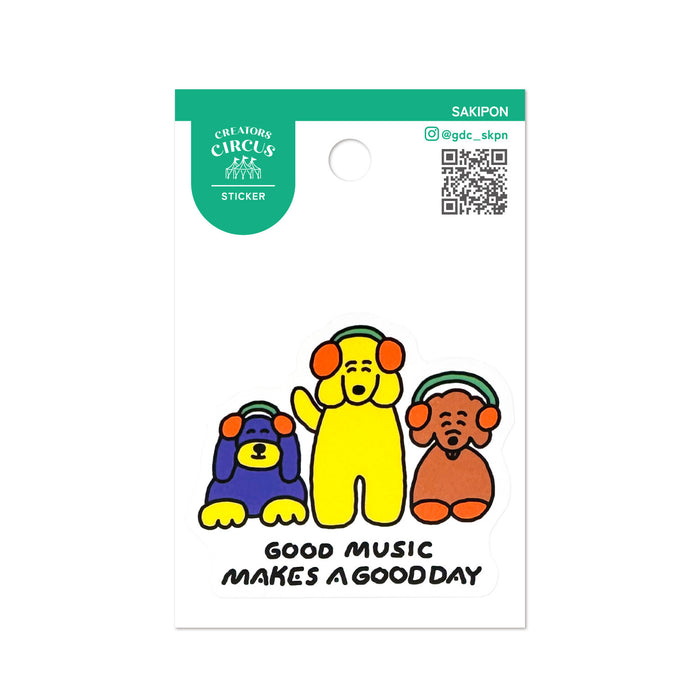 Creator's Circus PET Sticker - Music Dogs