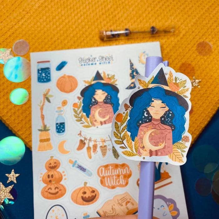 Autumn Witch Sticker Sheet