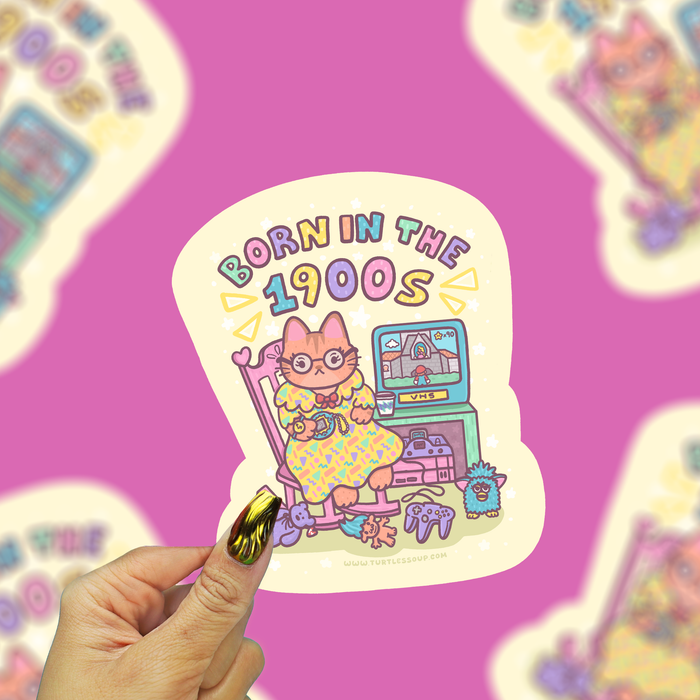 Born In The 1900's Vinyl Sticker