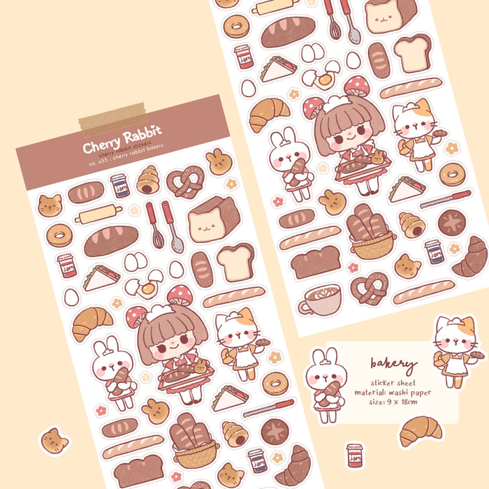 Bakery Washi Sticker Sheet