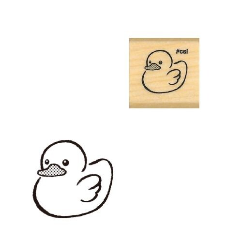 Kodomo No Kao 'I Love Stamp' Series Wood Stamp - Duck