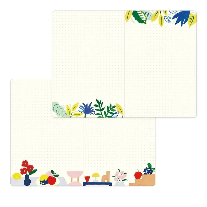 Midori Yuru Log B6 Notebook - Textile Pattern