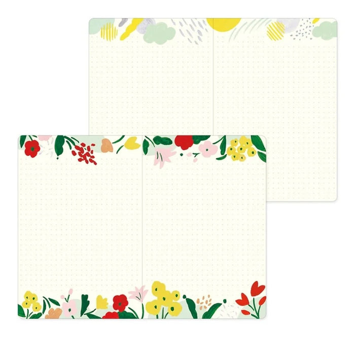 Midori Yuru Log B6 Notebook - Textile Pattern